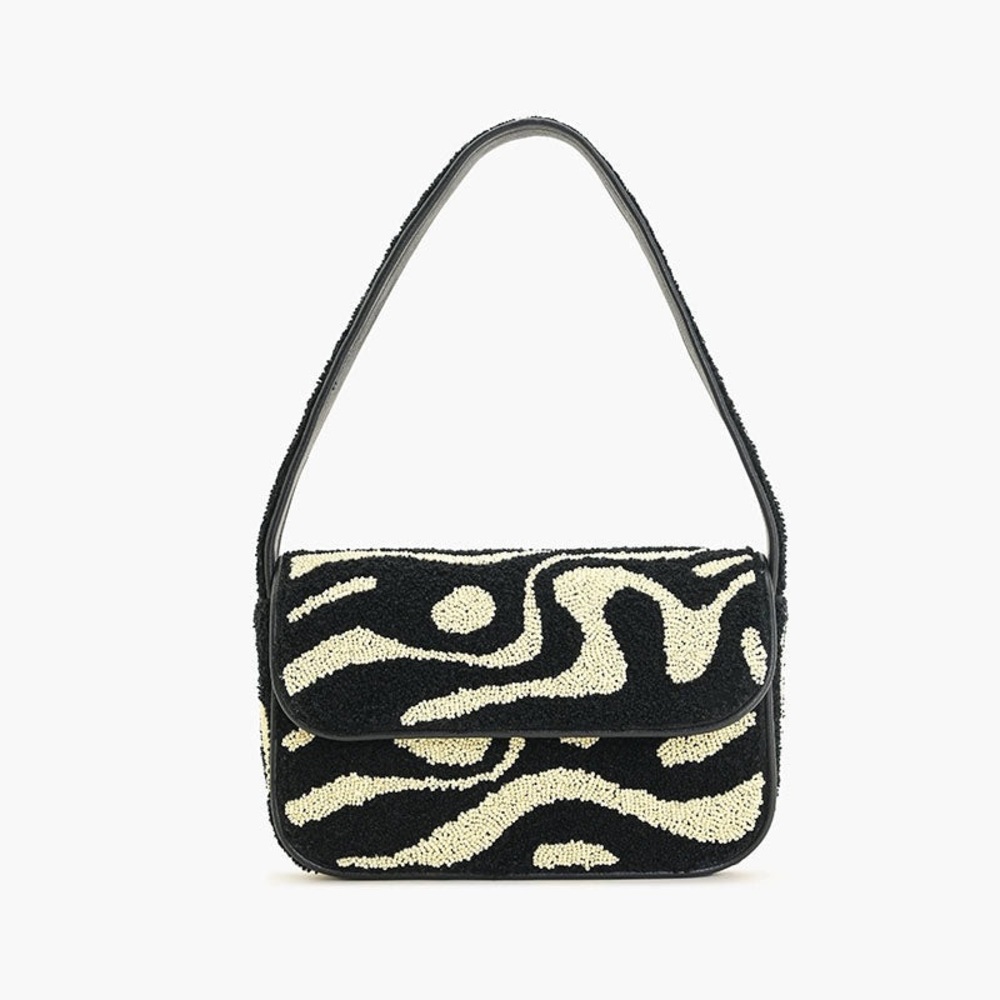 Black and Cream Women's Bag SoHo Inked Tufted Bag